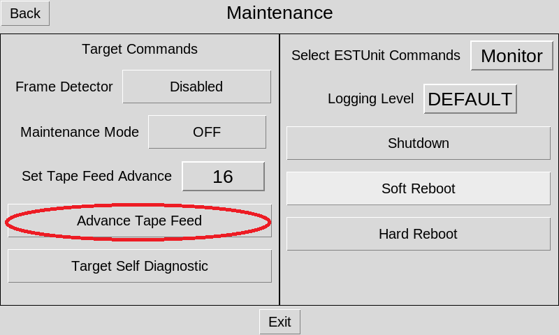 AdvancedMaintenanceTapeFeed