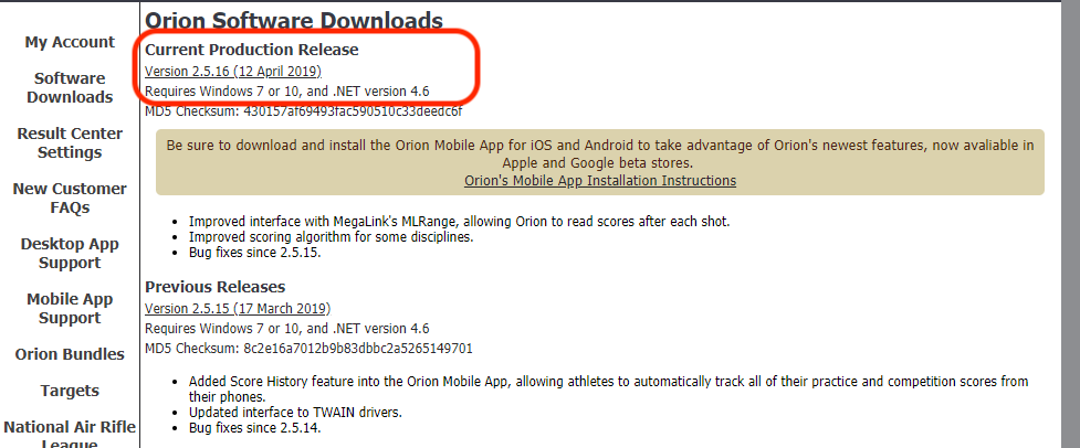 OrionSoftwareDownloads